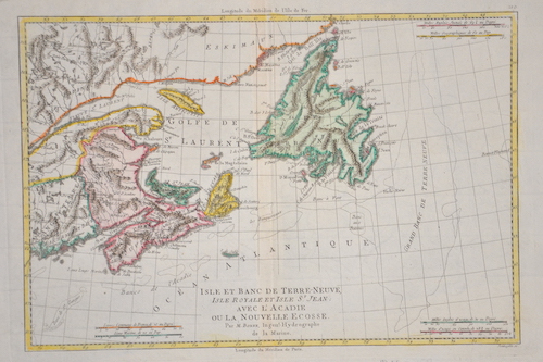 Isle et Banc de Terre- Neuve isle Royale et isle St. Jean avec l´Acadie ou la nouvelle Ecosse