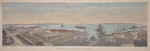 Ansicht des Hafens San Juan auf Puertorico,
