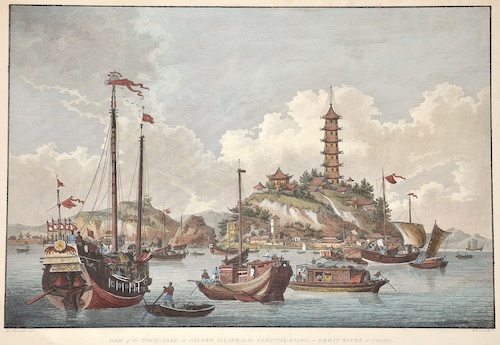 View of the Thin-Shan, or Golden Island in the Yang Tse Kiang or Great River of China