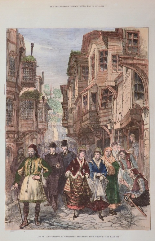 Life in Constantinople: Chritians returning from church