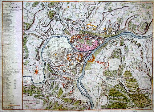 Plan des Villes Forts et chateaux de Namur