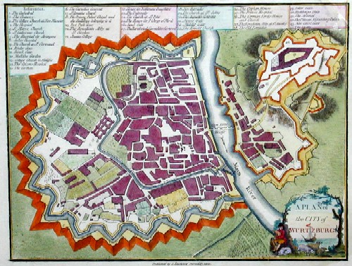 A paln of the city of Wurzburg