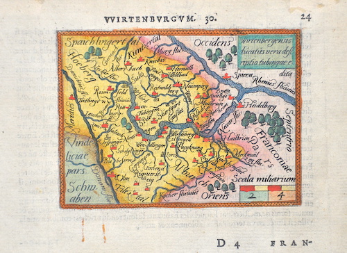 Wirtenburgum. 30. / Wirtenbergensis ducatus vera descriptio tubingae edita
