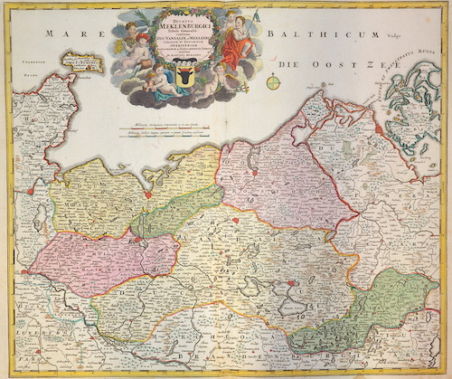 Ducatus Meklenburgici tabula generalis continets duc. Vandaliae et Meklenburg….