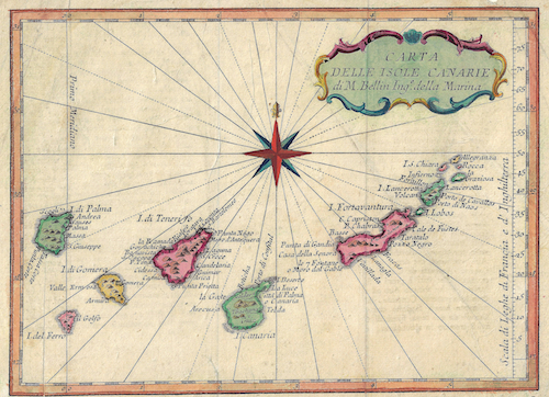Carta delle Isole Canarie di M. Bellin Inge. Della Marina