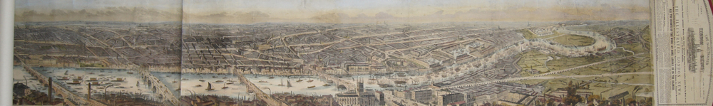 Panorama of London and the River Thames.