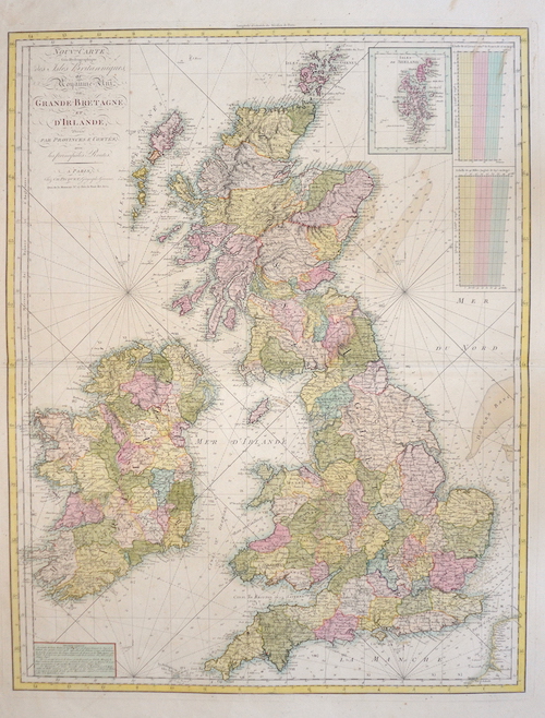 Nouv.le Carte Geo-Hydrographique des Isles Britanniques, ou Royaume Uni de Grande Bretagne et d’Irlande