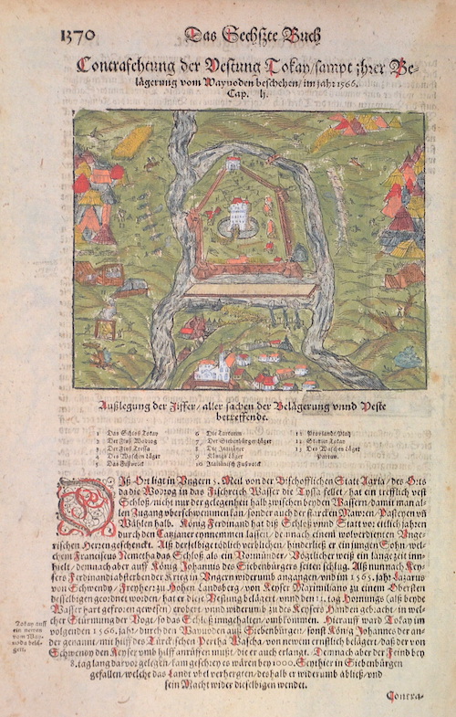 Contrafehtum der Vestung Tokan/ samt Ihrer Belegerung vom Mayvoden Beschehen/ im jahr 1566