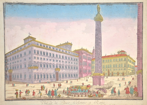Vue de la place Colonne a Rome