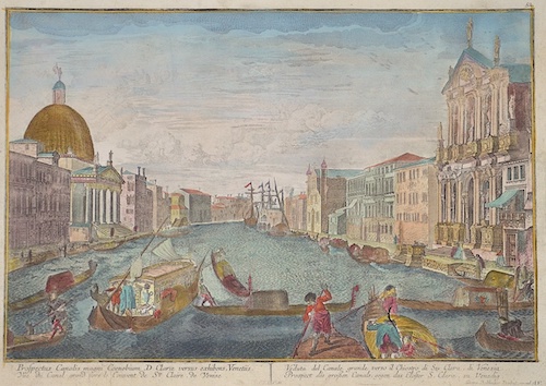Prospectus Canalis magni Coenubium D.Calarae versus exhibens, Venetiis/Prospect des großen Kanals gegen das Kloster S.Clara zuu Venedig