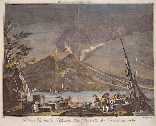 Histoire Naturelle, Volcans Vue Generalle du Versuve en 1757