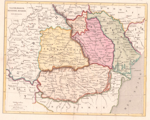 Valachie, Moldavie, Transylvanie, Bessarabie.