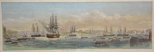 H.M.S. Galatea arriving in Sydney harbour