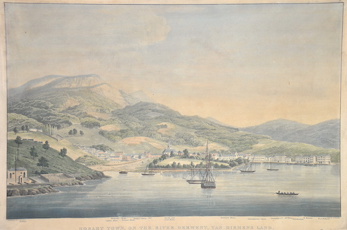 Hobart Town, on the River Derwent, van Diemens Land.