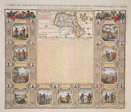 Carte de l´Isle de Madagaskar contenant sa description et diverses particularitez