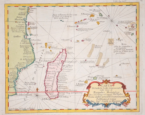 Carte de Toutes les Isles Connues a la Coste de Zangueba et Madagascar….