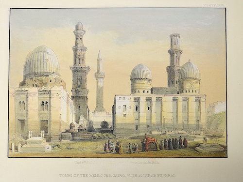 Tombs of the Memlooks, Cairo, with an Arab funeral