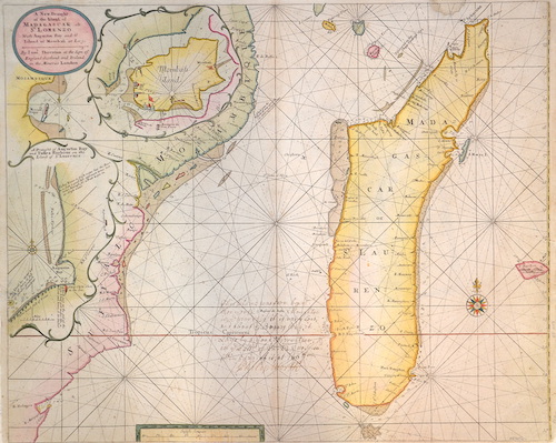 A new Draught of the island of Madagascar ats St. Lorenzo with Augustin Bay and the island of Mombaza at large