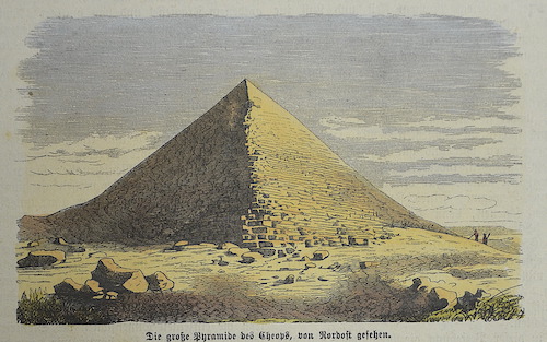 Die große Pyramide des Cheops, von Nord-Ost gesehen