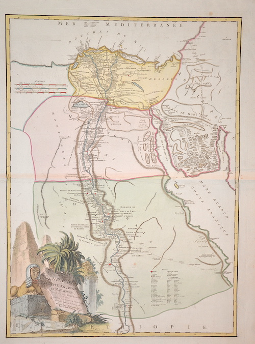 Carte de l´Egypte ancienne et moderne…..