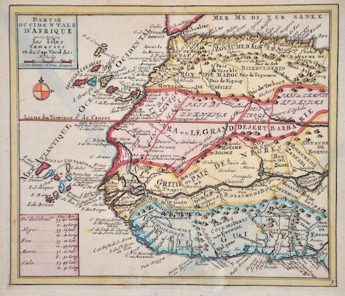 Partie occidentale d´Afrique ou se trouve les isles Canaries et du Cap Verde & c.