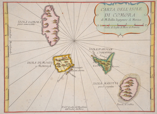 Carta dell isole di Comora