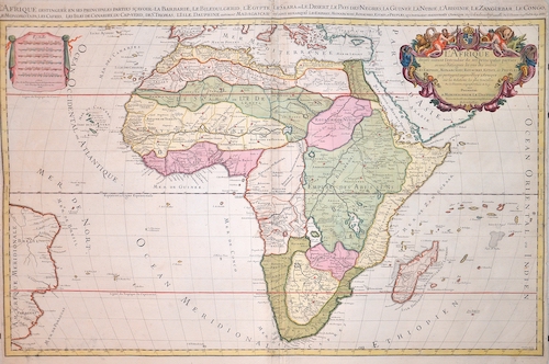 L´Afrique divisee suivant l´estendue de ses Principales Parties ou sont distingues les uns des autres. Les Empires Monarchies, Royaumes, Estates….