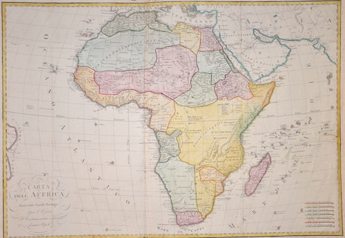 Carta dell Affrica in eisa dalli Fratelli Bordiga.