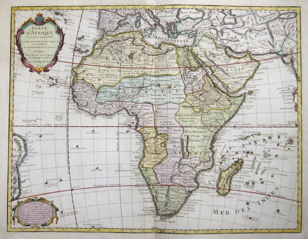 Carte d‘ Afrique Dressee pour l’usage du Roy