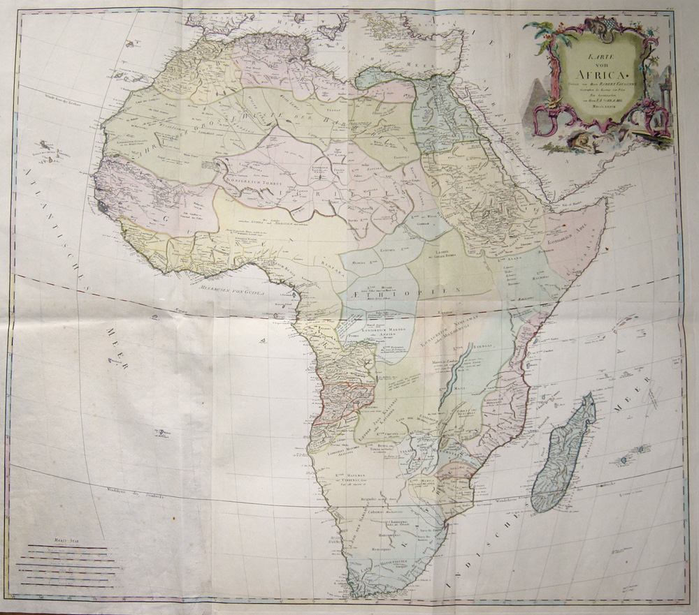 Karte von Africa Verfasst von Herrn Robert Vaugondy..