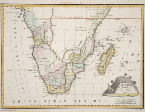Afrique Meridionale, Par P. Lapie, 1809.