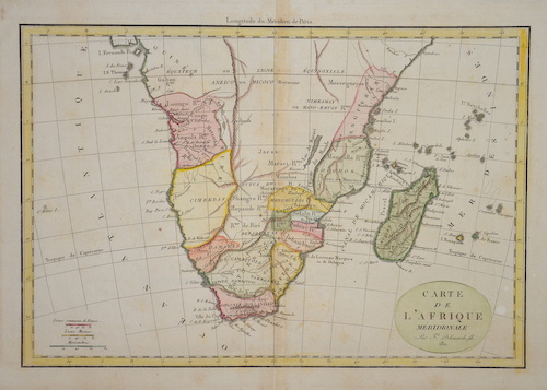 Carte de L’Afrique Meridionale