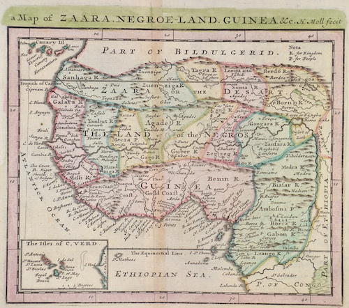 A Map of Zaara. Negroe-Land. Guinea