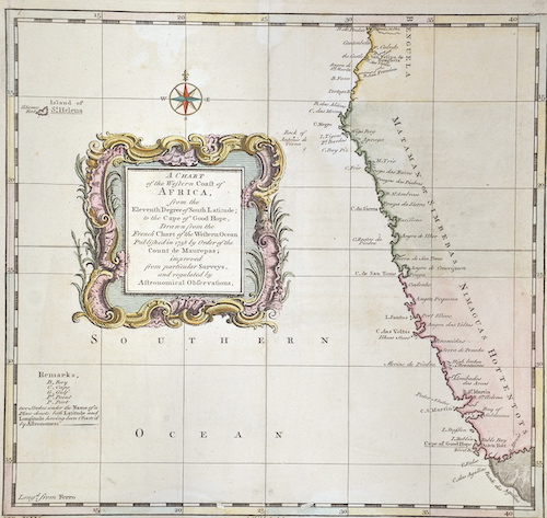 A chart of the western coast of Africa from the eleventh degree…