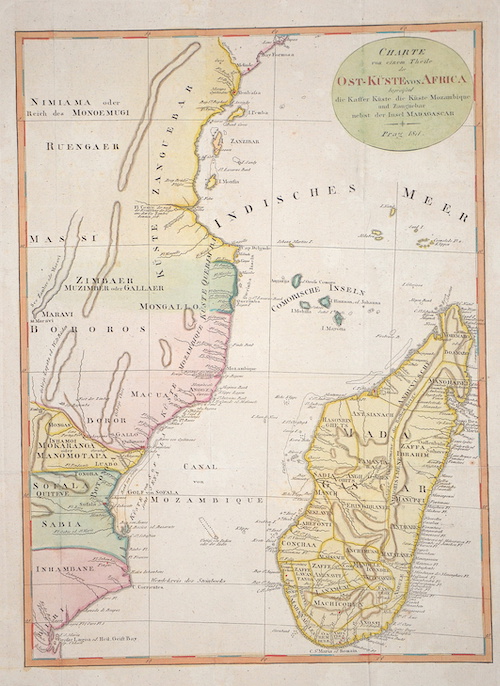 Charte von einem Theile der Ost-Küste von Africa begreifend die Kaffer Küste die Küste Mozambique und Zanguebar nebst der Insel Madagascar