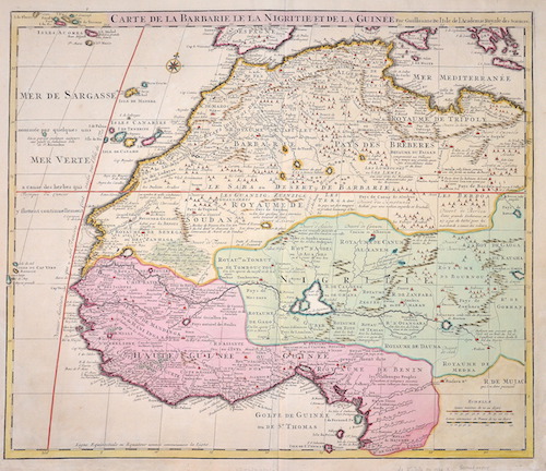 Carte de la Barbarie le la Nigritie et de la Guinée