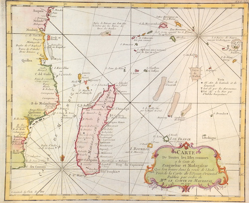 Carte de Toutes les Isles Connues a la Coste de Zangueba et Madagascar….