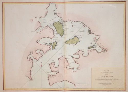 Plan de L´entrée du Porte de Bucarelli sur la cote du nord – ouest de L´Amerique