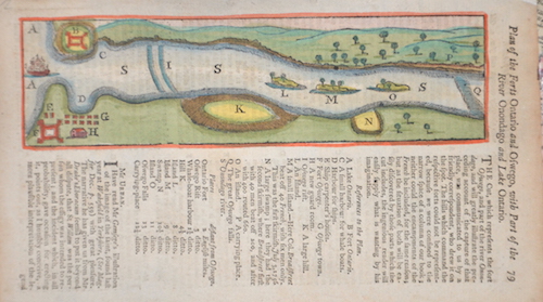 Plan of the forts Ontario and Ofwego, with part of the river Onondago and Lake Ontario