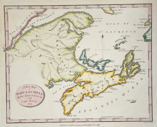 A new map of Nova Scotia New Brunswick and Cape Breton