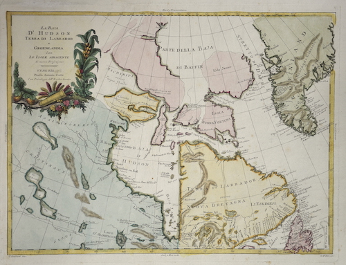 La Baja d’Hudson Terra di Labrador e Groenlandia Con le Isole Adiacenti