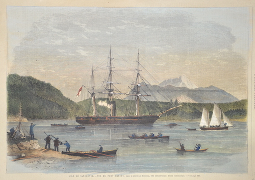 L’ile de Vancouver. – Vue du Port Harvey, dans le détroit de Johnston, cote septentrionale.