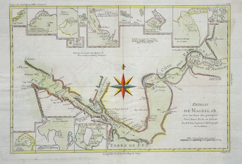 Detroit de Magellan avec les Plans des Principaux Ports, Bays & de ce Detroits