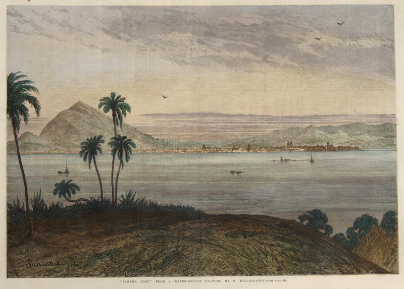 Panama Port, from a water-colour drawing by E. Hildebrandt.