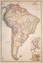 Süd America in zwei Blättern, gezeichnet von F. v. Stülpnagel.