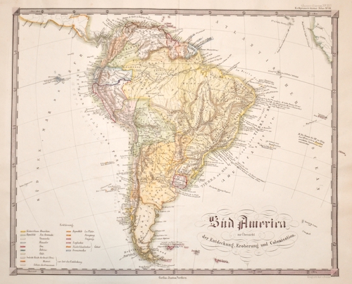 Süd America zur Übersicht der Entdeckung, Eroberung und Colonisation