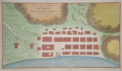 Plan de la Ville de Paita Dans le Royaume de Santa fe