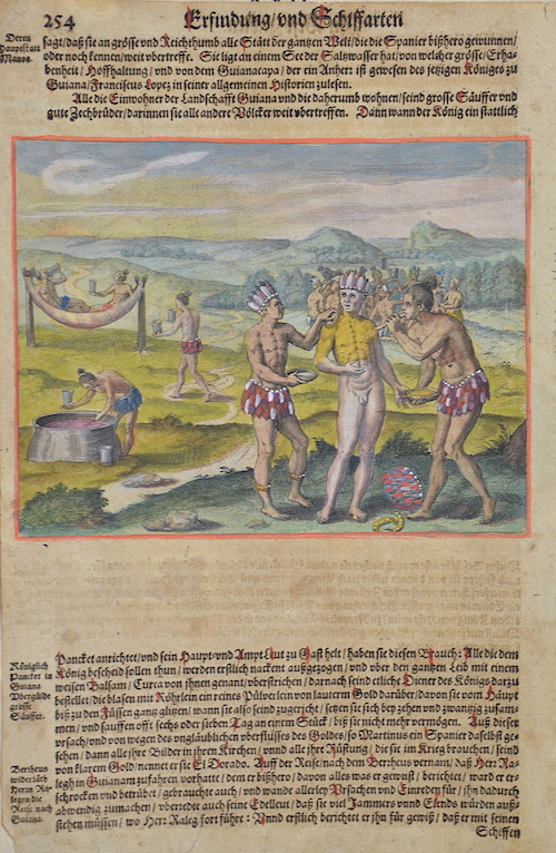 Erfindung und Schiffarten  (Wie der Kaiser von Guayana seine Edelleute zuzurichten pflegt, wenn er sie zu Gast hält.)
