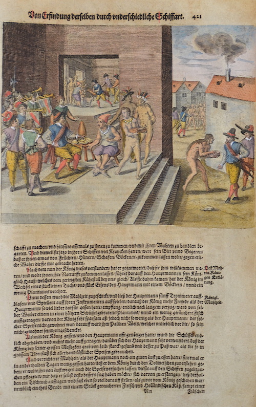 Von Erfindung derselben durch underschiedliche Schiffart. 421 (Was der holländische Hauptmann mit dem König gehandelt und was ihnen begegnet)