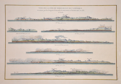 Vues des la côtes du nord – ouest de l´Amerique reconnue par les Fré gattes Francaises la Boussole et l´Astrolabe en 1786